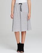 Eileen Fisher Striped Linen Drawstring Skirt