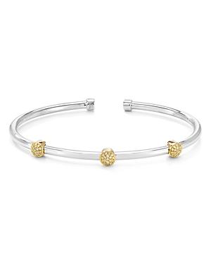 Bloomingdale's Marc & Marcella Diamond Bangle Bracelet In Sterling Silver & 14k Gold-plated Sterling Silver, 0.15 Ct. T.w. - 100% Exclusive