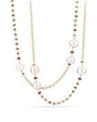 David Yurman Solari Link Necklace In 18k Gold With Cultured Yellow South Sea Pearl And Andalusite