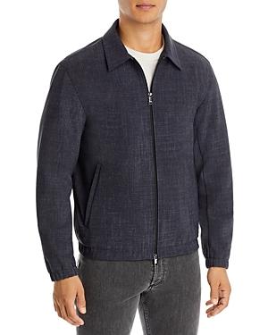 Theory Brody Precision Ponte Melange Print Slim Fit Zip Front Jacket
