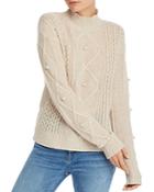 Aqua Cashmere Popcorn Aran-knit Cashmere Sweater - 100% Exclusive