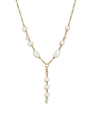 Nadri Lucca White Keshi Freshwater Pearl Y Necklace, 16-18