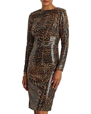 Lauren Ralph Lauren Sequin Animal Print Dress