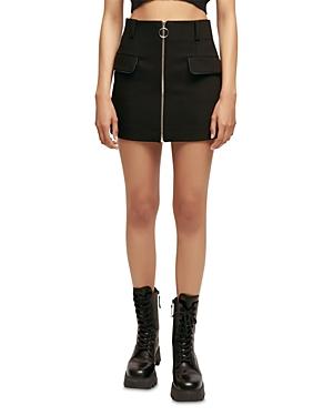 Maje Jeli Zip Front Mini Skirt