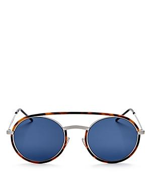 Dior Homme Synthesis Round Sunglasses, 50mm