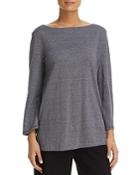 Eileen Fisher Petites Boat Neck Tunic Top