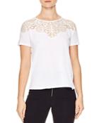 Sandro Blind Lace Inset Top
