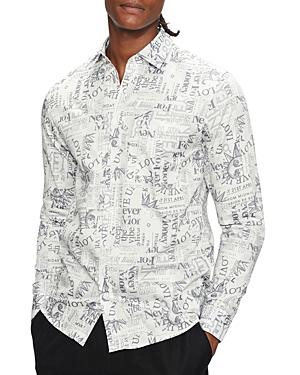 Ted Baker Mib Raves Cotton Printed Shirt