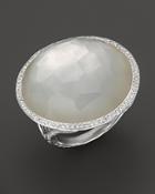 Ippolita Sterling Silver Stella Ring In Mother-of-pearl Doublet With Diamonds