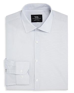 Wrk Two-directional Striped Slim Fit Dress Shirt