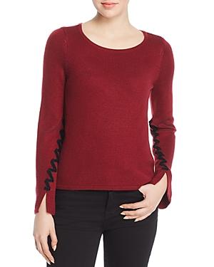 Design History Velvet-trim Sweater
