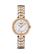 Tissot Flamingo Women's Two Tone Quartz Watch With Mother Of Pearl Dial, 26mm