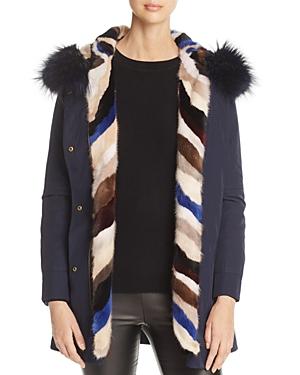 Maximilian Furs Mink Fur Lined Hooded Jacket- 100% Exclusive
