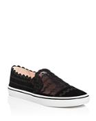 Kate Spade New York Senza Too Suede And Mesh Slip-on Sneakers