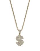 Bloomingdale's Men's Diamond Dollar Sign Pendant Necklace In 14k Yellow Gold, 0.75 Ct. T.w. - 100% Exclusive