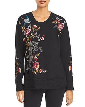 Johnny Was Anzia Embroidered Sweatshirt