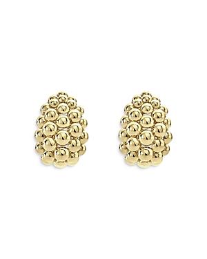 Lagos 18k Yellow Gold Caviar Clip On Earrings