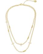 Allsaints Studded Pearl Layered Necklace, 17/19-21