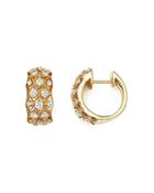 Diamond Huggie Hoop Earrings In 14k Yellow Gold, .80 Ct. T.w. - 100% Exclusive