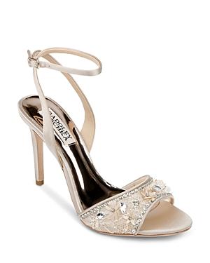 Badgley Mischka Women's Tazana Embellished Lace High Heel Sandals