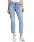 7 For All Mankind Edie Cutoff Straight Jeans In Flora