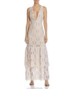 Wayf Meander Tiered-lace Gown