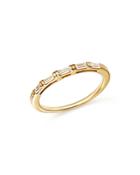 Diamond Baguette Stacking Band In 14k Yellow Gold, .25 Ct. T.w.