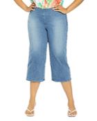 Nydj Plus Wide-leg Pull-on Capri Jeans