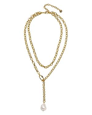 Baublebar Eden Layered Simulated Pearl Necklace, 14-18