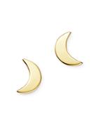 Moon & Meadow Small Moon Stud Earrings In 14k Yellow Gold - 100% Exclusive
