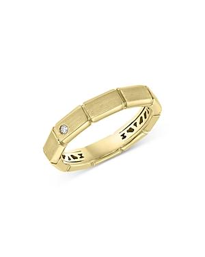 Bloomingdale's Men's Faceted Diamond Band Ring In 14k Yellow Gold, 0.02 Ct. T.w. - 100% Exclusive