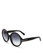 Tom Ford Juliet Round Oversized Sunglasses