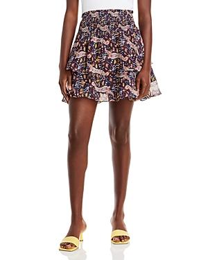 Aqua Tarsus Print Tiered Mini Skirt - 100% Exclusive
