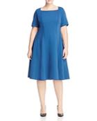 Lafayette 148 New York Plus Seamed Fit And Flare Dress