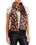 Echo Leopard Print Velvet Tubular Scarf