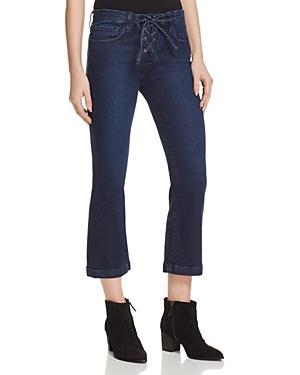 Frame Crop Mini Boot Lace-up Jeans In Hayworth
