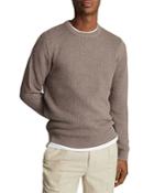 Reiss Brier Textured Knit Regular Fit Crewneck Sweater