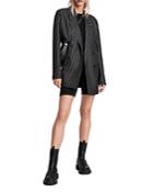 Allsaints Portia Pinstriped Double Breasted Blazer