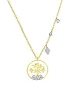 Meira T 14k White Gold & Yellow Gold Diamond Tree Pendant Necklace, 18