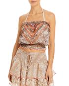 Ramy Brook Luana Printed Strapless Swim Cover Up