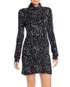Pam & Gela Ocelot-print Wool Sweater Dress