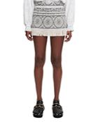 Maje Iapiro Jacquard Fringe Mini Skirt