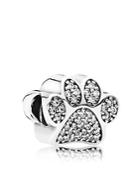 Pandora Charm - Sterling Silver & Cubic Zirconia Paw Prints, Moments Collection