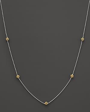 Lagos 18k Gold And Sterling Silver Heart Chain With Round Gold Stations, 16
