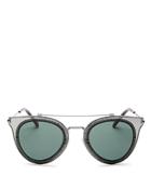 Valentino Brow Bar Round Sunglasses, 53mm