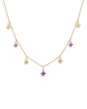 Bloomingdale's Pink & Yellow Sapphire Droplet Necklace In 14k Yellow Gold, 16 - 100% Exclusive