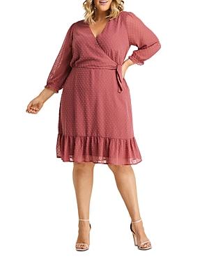 Estelle Plus Tilly Clip Dot Wrap Style Dress