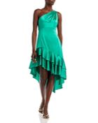 Cinq A Sept Colina Ruffled One Shoulder Silk Dress