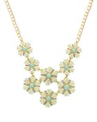 Sparkling Sage Two Layer Flower Stone Necklace - Compare At $117