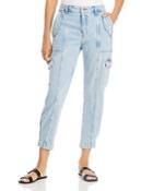 Derek Lam 10 Crosby Elian Utility High Rise Ankle Tapered Jeans In Light Wash